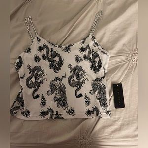 Very cute top with chain straps